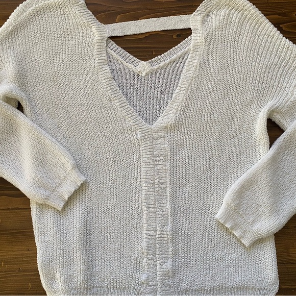 White Women's Sweater - Picture 2 of 4